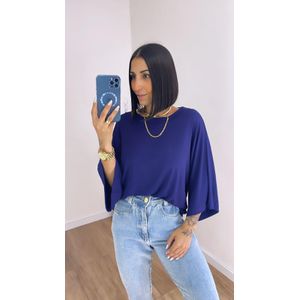 Blusa Geisa Azul Marinho - B378 - PUROROSA