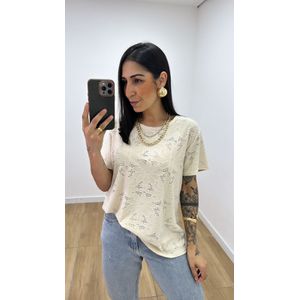Tshirt Cláudia Areia - B540 - PUROROSA