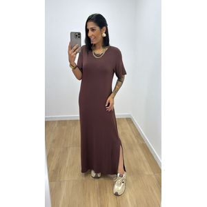 Vestido Nicole Marrom - V312 - PUROROSA