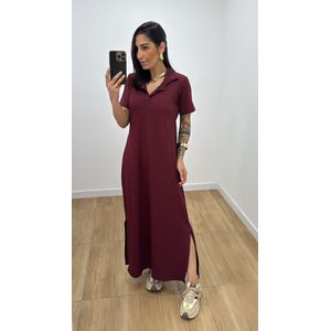 Vestido Vilma Vinho - B307 - PUROROSA