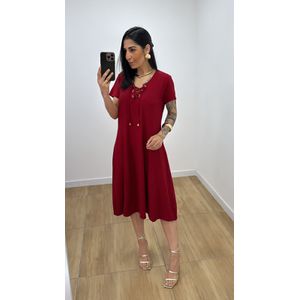 Vestido Norma Vermelho - V331 - PUROROSA