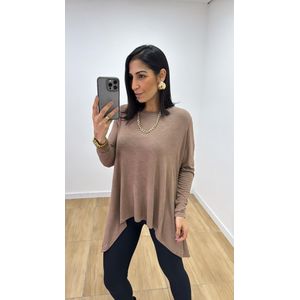 Blusa Ingrid Bassi Caqui - B502 - PUROROSA
