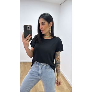 Tshirt Amélia Preta - B334 - PUROROSA