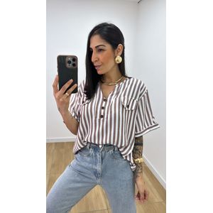 Camisa Olga Marrom - B499 - PUROROSA