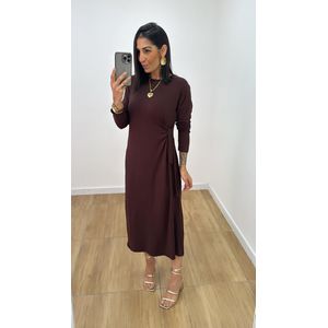 Vestido Manuela ML Marrom - V318 - PUROROSA