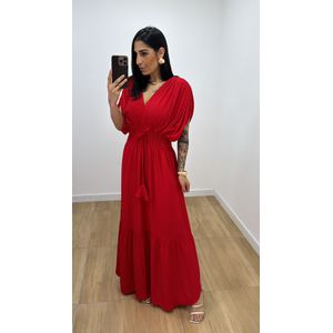 Vestido Tássia Liso Vermelho - V300 - PUROROSA