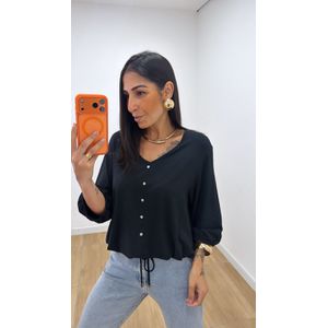 Blusa Joana Preta - B340 - PUROROSA