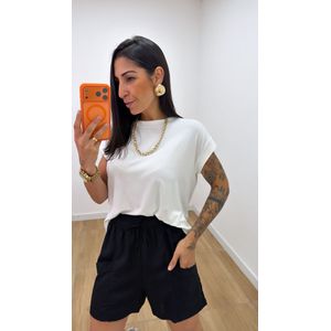 Short Linho Preto - SH01 - PUROROSA