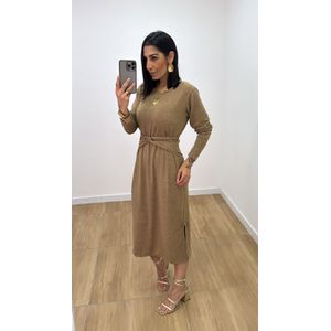 Vestido Bruna Caqui - V314 - PUROROSA