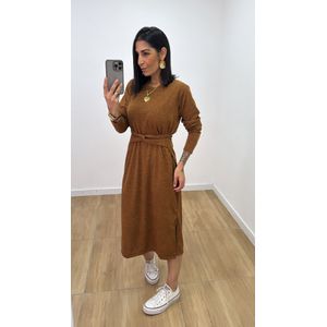 Vestido Bruna Telha - V314 - PUROROSA