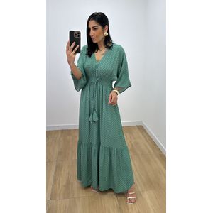 Vestido Talita Poá Verde - V324 - PUROROSA