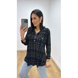 Camisa Emma Estampada Preta - B512 - PUROROSA