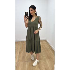 Vestido Aniele Verde Oliva - V277 - PUROROSA