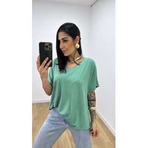 Tshirt Romana Verde Menta - B316 - PUROROSA