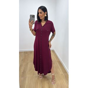 Vestido Jordana Vinho - V201 - PUROROSA