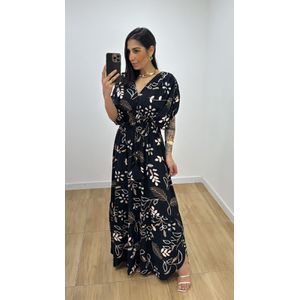 Vestido Tássia Estampado Preto - V300 - PUROROSA