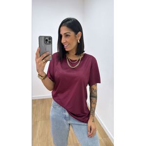 Tshirt Suede Vinho - B320 - PUROROSA