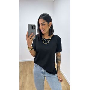Tshirt Suede Preta - B320 - PUROROSA