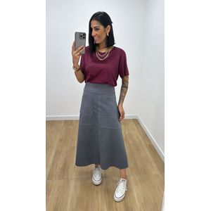 Saia Charlote Cinza - S27 - PUROROSA