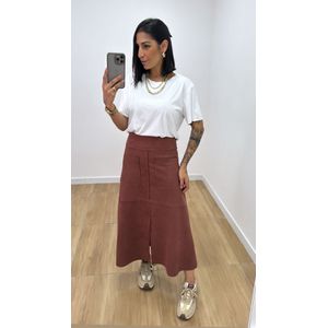Saia Charlote Marrom - S27 - PUROROSA