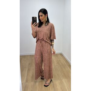 Conjunto Juliana Estampado Caqui - CJ258 - PUROROSA