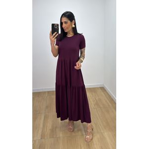 Vestido Zaira Açaí - V277 - PUROROSA