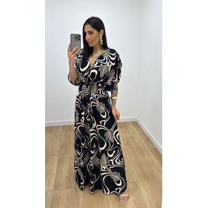 Vestido Tássia Estampado Preto 2 - V300 - PUROROSA