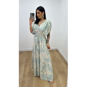 Vestido Tássia Estampado Verde Menta 2 - V300 - PUROROSA