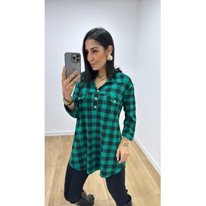 Camisa Emma Xadrez Verde Bandeira - B486 - PUROROSA