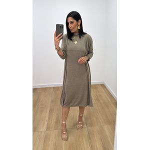 Kit Vestido Ariane Amêndoa - V320 - PUROROSA