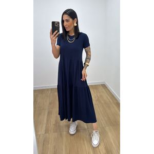 Vestido Zaira Azul Marinho - V277 - PUROROSA