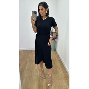 Vestido Tarsila Preto - V266 - PUROROSA