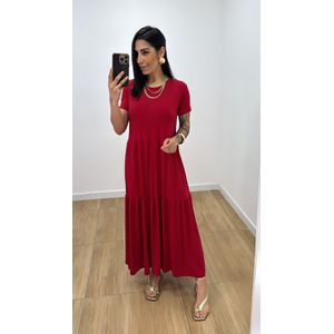 Vestido Zaira Vermelho - V277 - PUROROSA