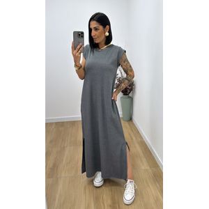 Vestido Eloah Grafite - V292 - PUROROSA