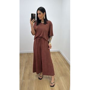 Conjunto Juliana Estampado Marrom - CJ258 - PUROROSA