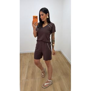 Conjunto Lígia Marrom - CJ151 - PUROROSA