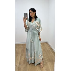 Vestido Talita Estampado 4 Verde Menta - V324 - PUROROSA