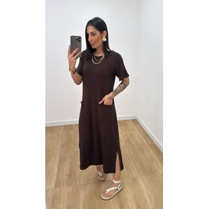 Vestido Maria Marrom - V321 - PUROROSA