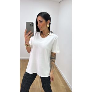 Tshirt Norma Branca - B416 - PUROROSA