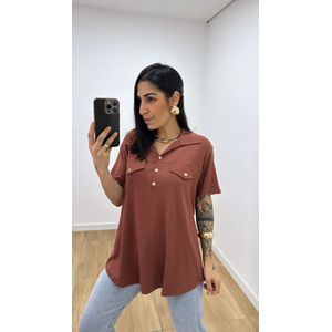 Camisa Emma Chocolate - B487 - PUROROSA