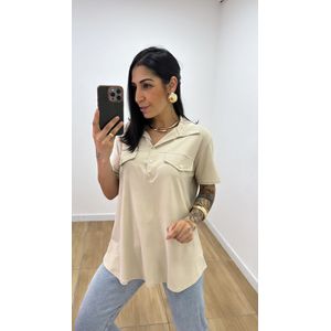 Camisa Emma Nude - B487 - PUROROSA