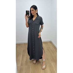 Vestido Jordana Grafite - V201 - PUROROSA