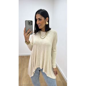 Blusa Ingrid Nude Claro - B502 - PUROROSA