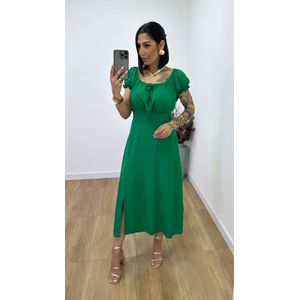 Vestido Rosa Verde Bandeira - V265 - PUROROSA