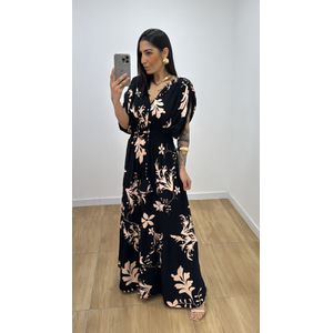 Vestido Tássia Estampado 2 Preto - V300 - PUROROSA