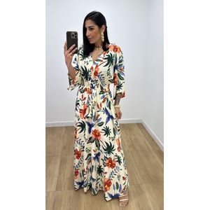 Vestido Talita Caju Off - V324 - PUROROSA
