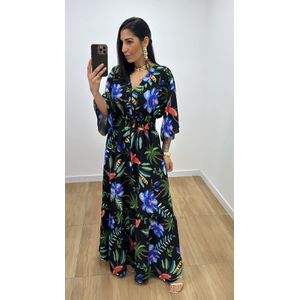 Vestido Talita Caju Preto - V324 - PUROROSA
