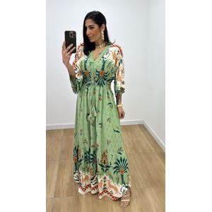 Vestido Talita Onça Verde - V324 - PUROROSA