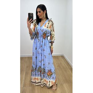Vestido Talita Onça Azul - V324 - PUROROSA