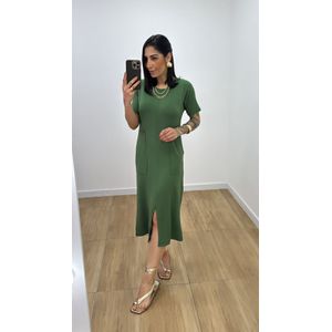 Vestido Arieli Verde Militar - V271 - PUROROSA